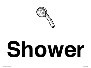 Dementia Shower sign